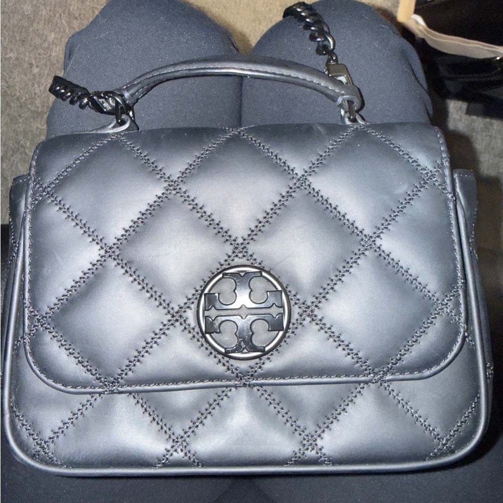 Tory Burch Willa Matte Quilted Mini Top Handle Bag